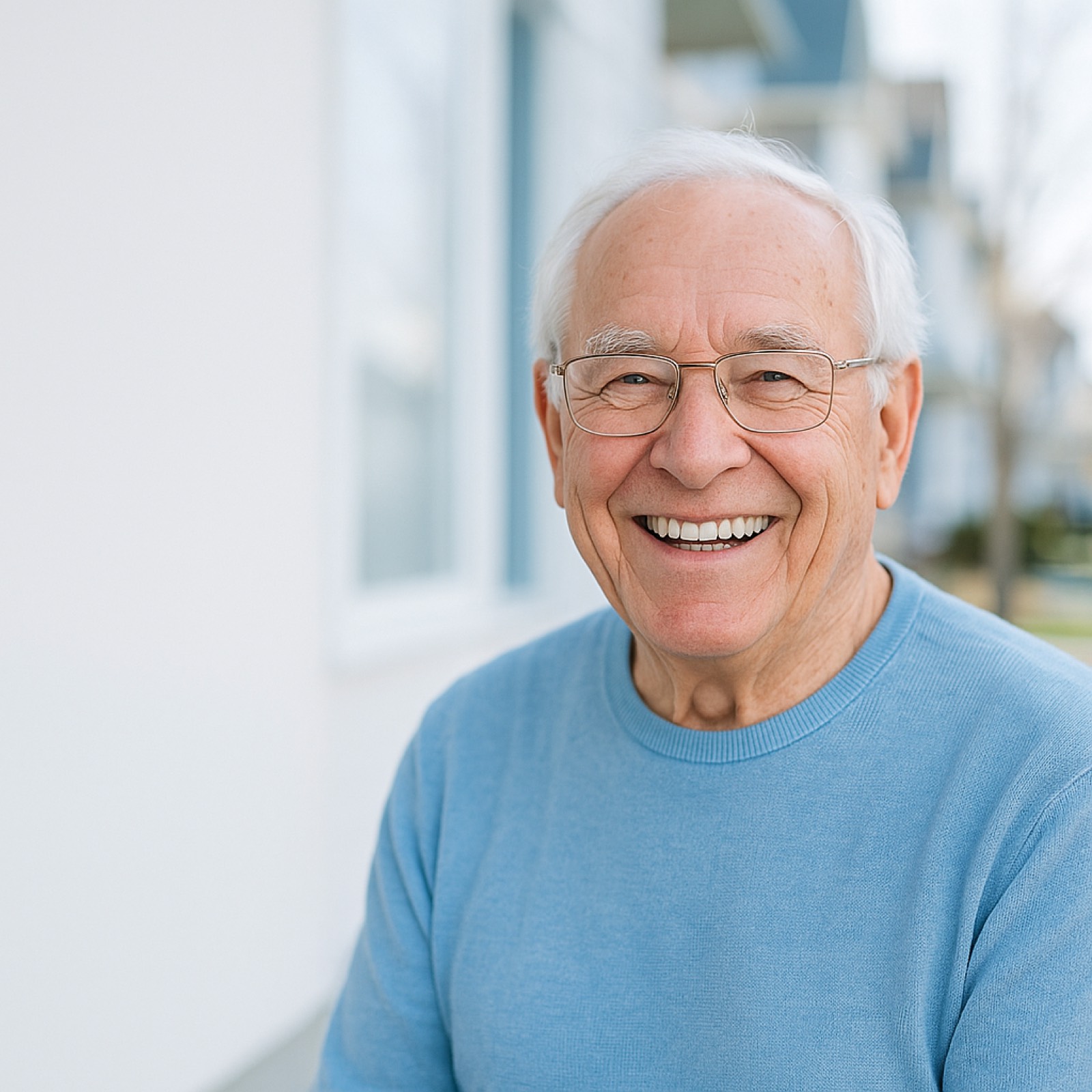 Un résident de Barrhaven souriant à l&rsquo;extérieur, par une journée ensoleillée