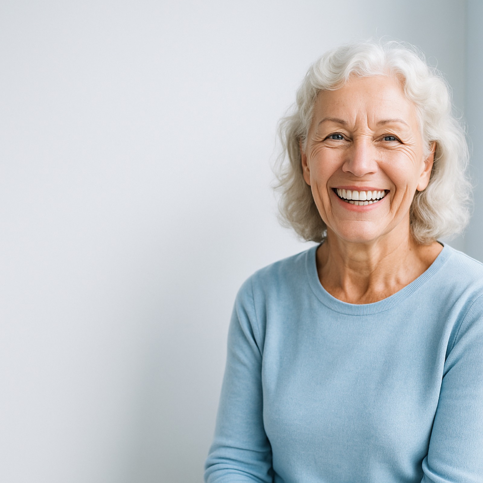 Une femme souriante, confiante et à l&rsquo;aise