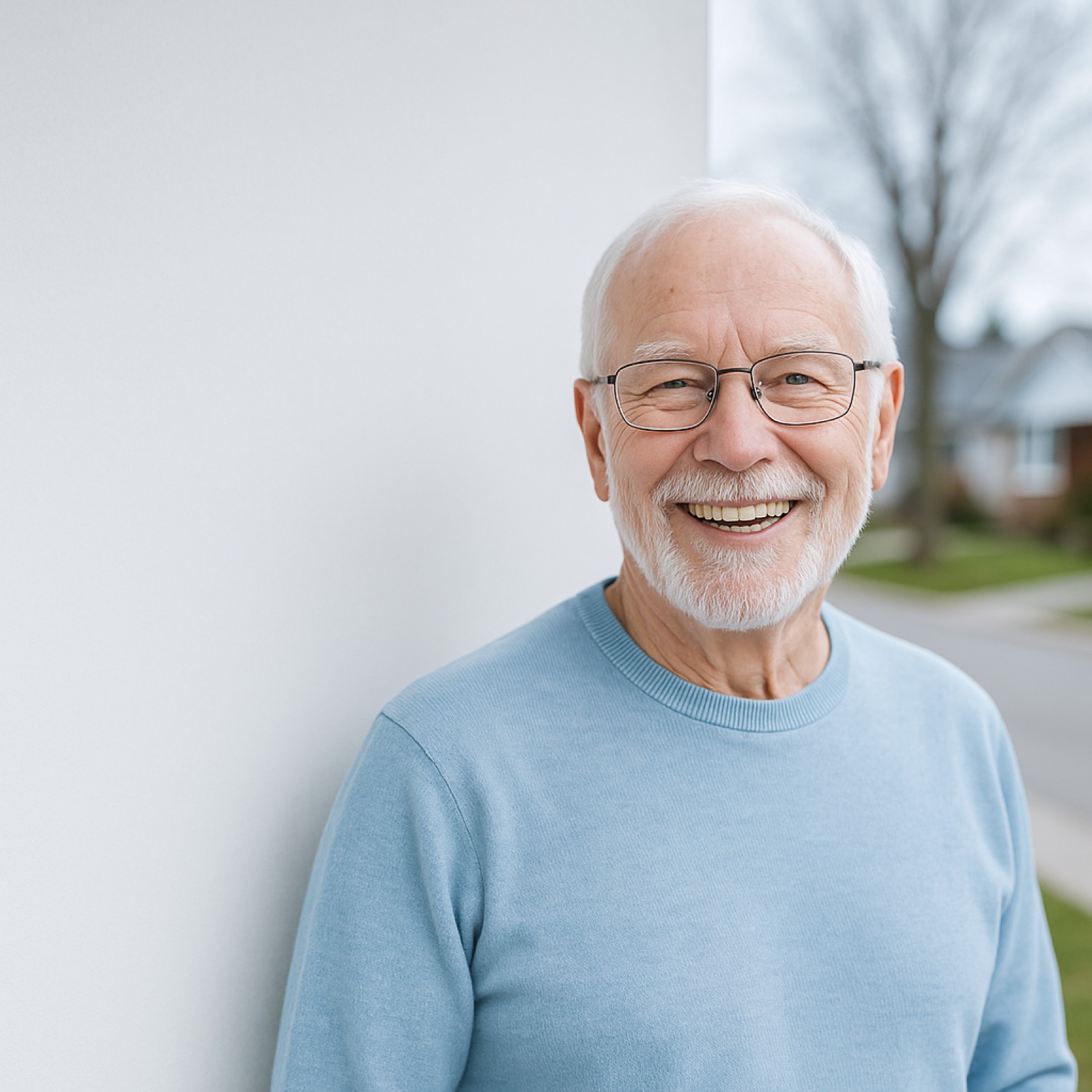 A smiling Nepean resident outdoors on a bright day
