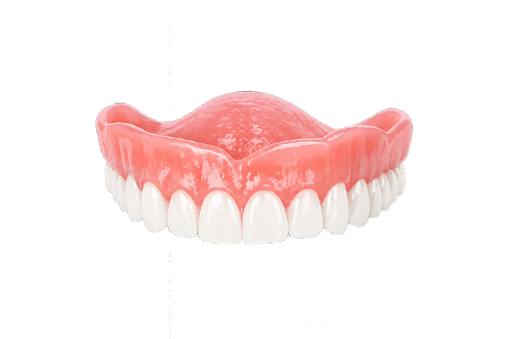 Prothèses complètes — un appareil ajusté sur mesure aux dents d&rsquo;apparence naturelle, façonné à la main dans notre laboratoire sur place à Ottawa